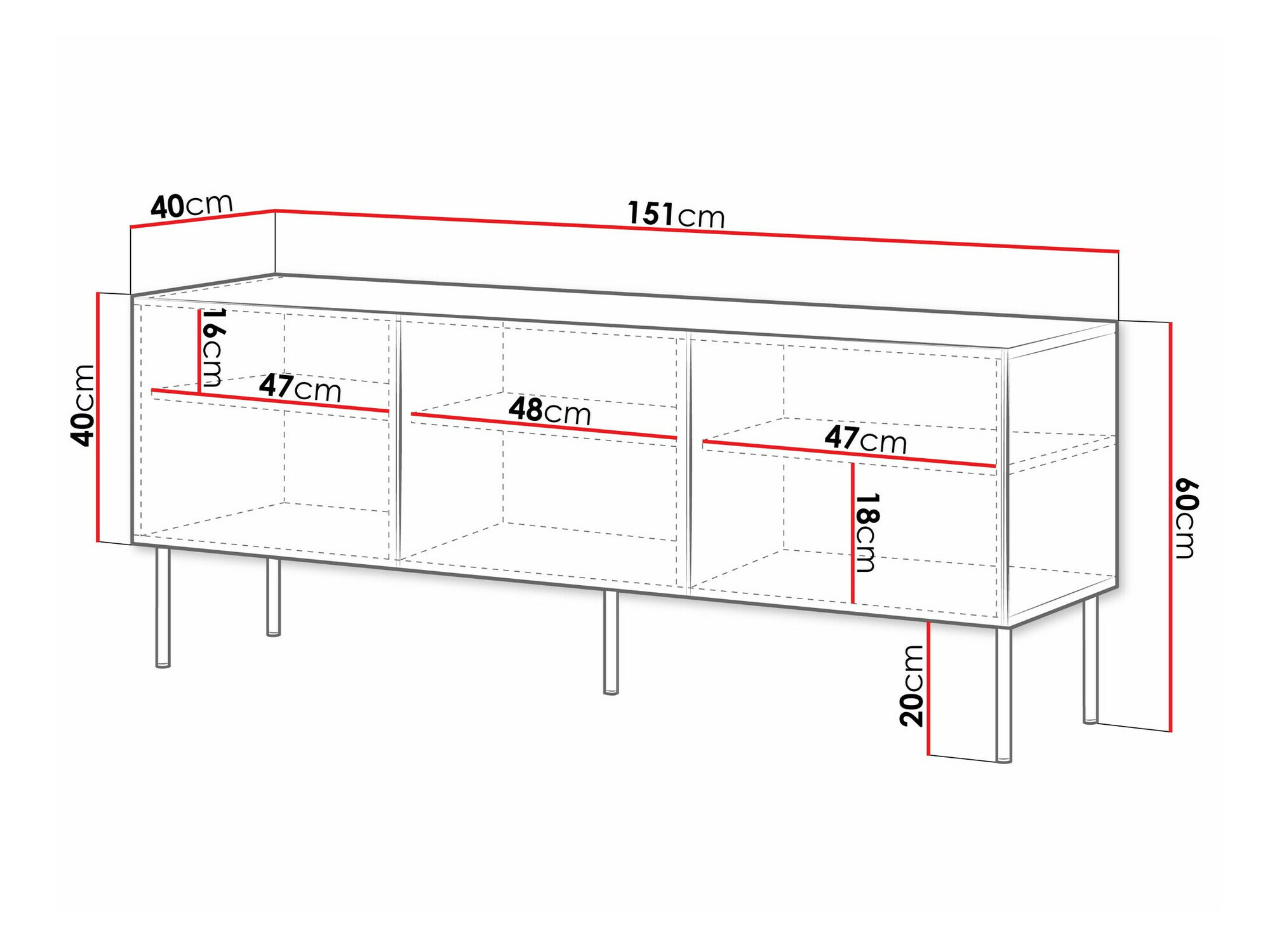 Mueble TV Celra (Negro)