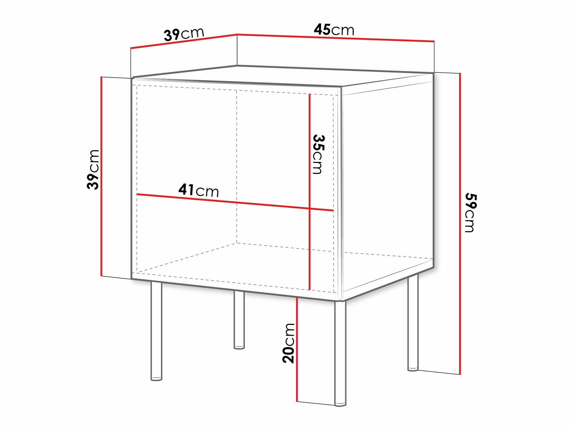 Conjunto de mesitas de noche Celra (Blanco)