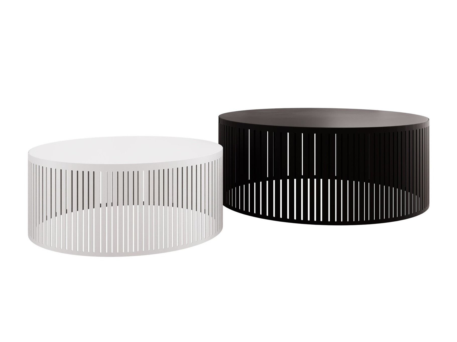 Conjunto mesa de centro Prunis (Blanco + Negro)