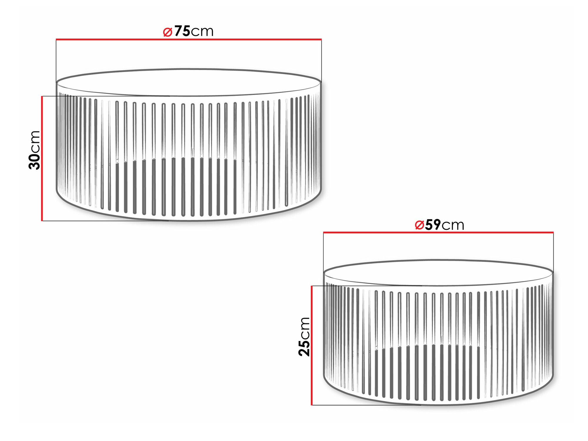 Conjunto mesa de centro Prunis (Blanco)