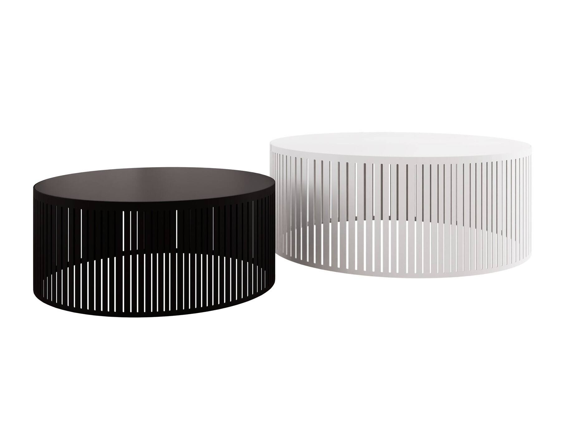 Conjunto mesa de centro Prunis (Negro + Blanco)