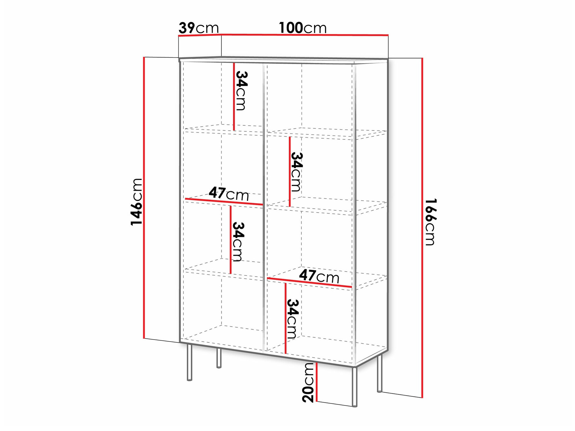Estantería Monciru 105 (Blanco)