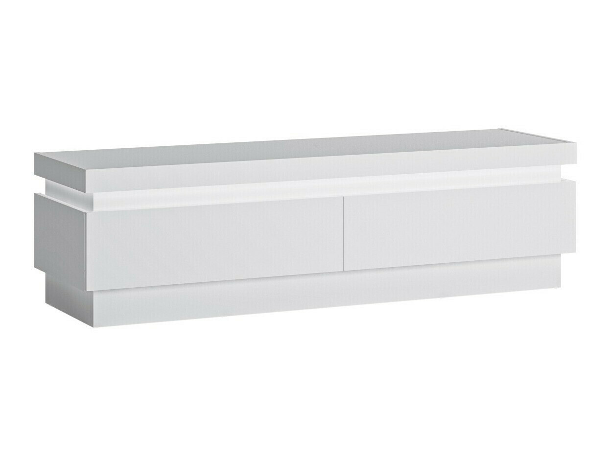 Mueble TV Feldeli 101 (Blanco + Blanco brillante)