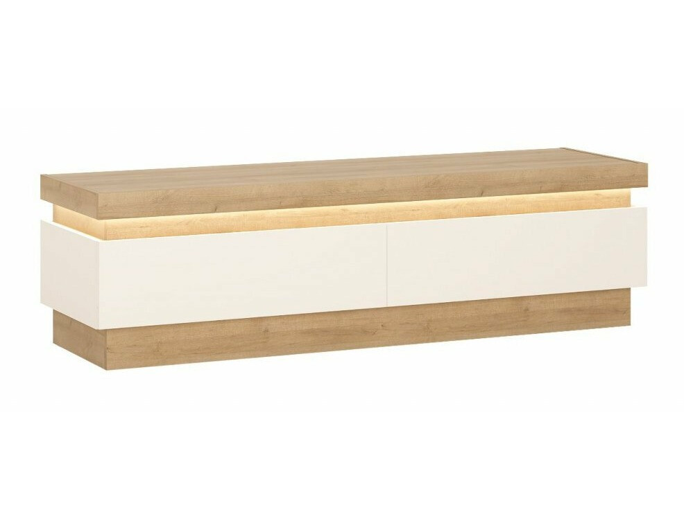 Mueble TV Feldeli 101 (Riviera roble + Blanco brillante)