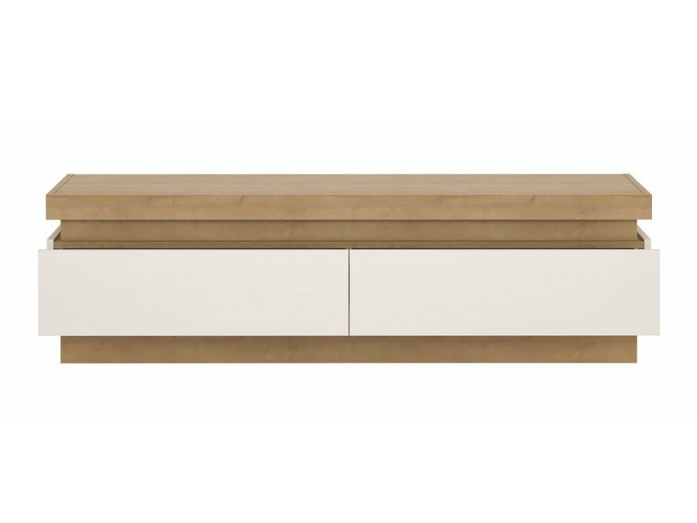 Mueble TV Feldeli 101 (Riviera roble + Blanco brillante)
