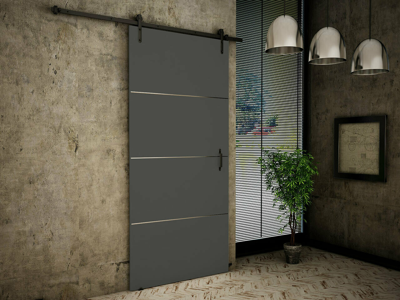 Puerta corredera Dover 155 (Antracita)