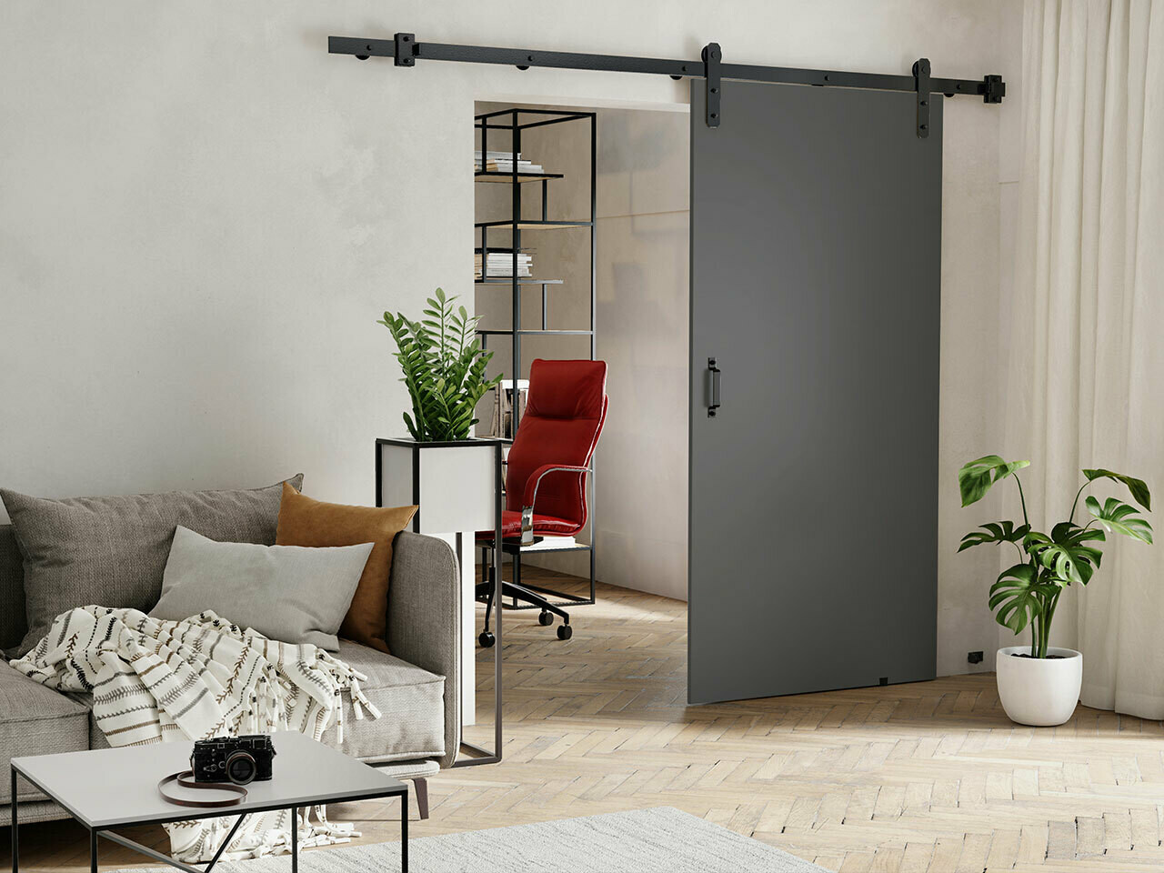 Puerta corredera Dover 166 (Antracita)