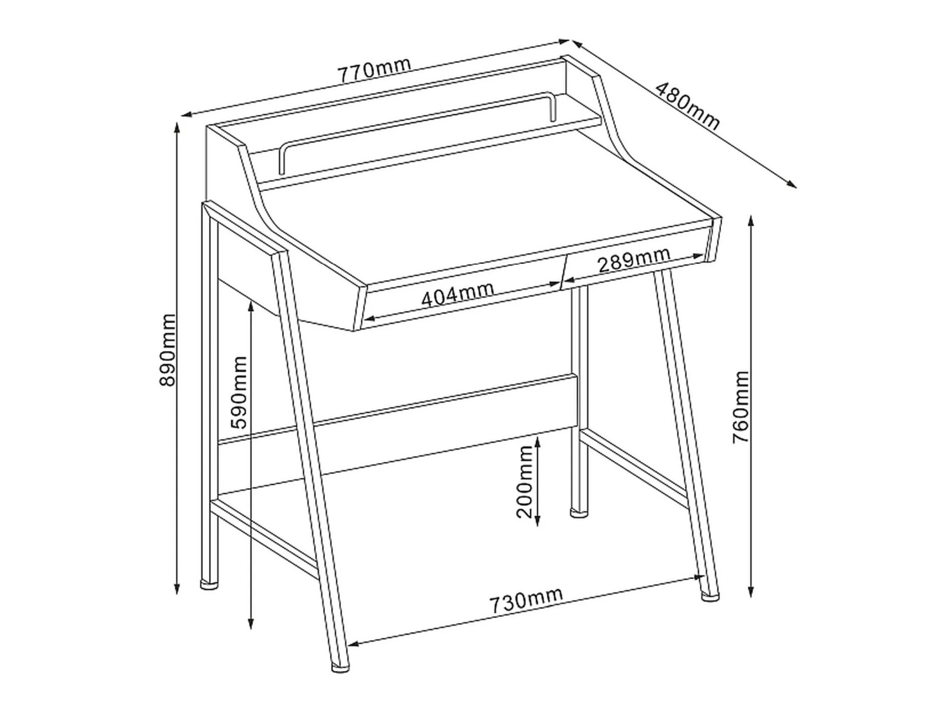 Mesa de oficina Detroit 213