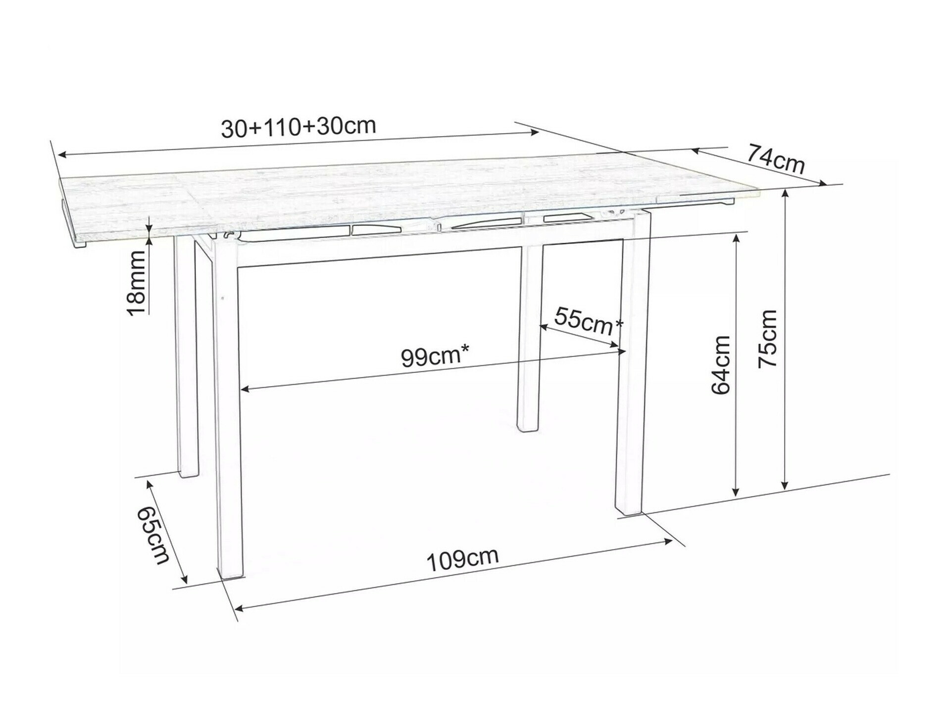 Mesa Detroit 169 (Negro)