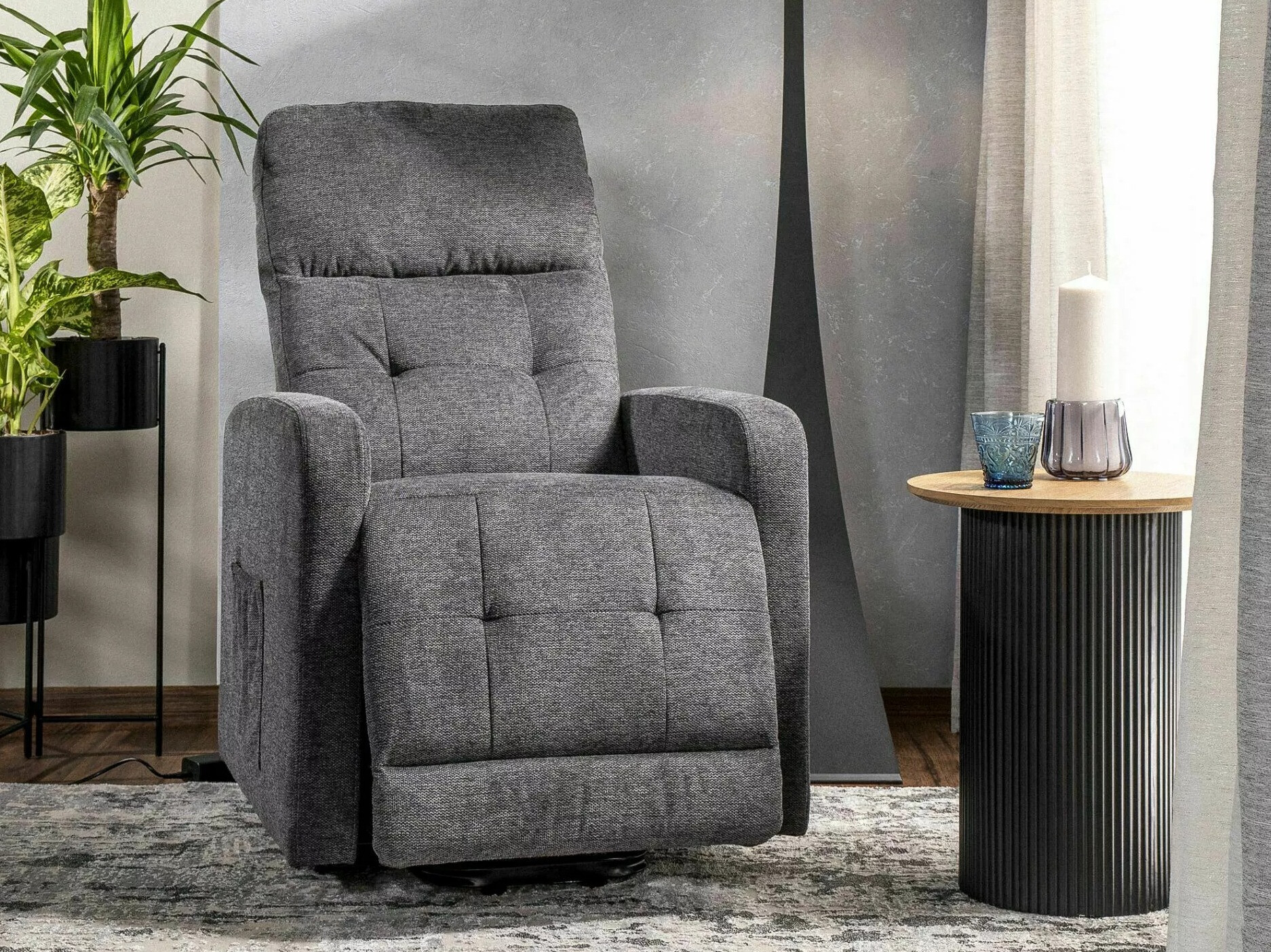 Sillón reclinable Detroit 197 (Gris oscuro)