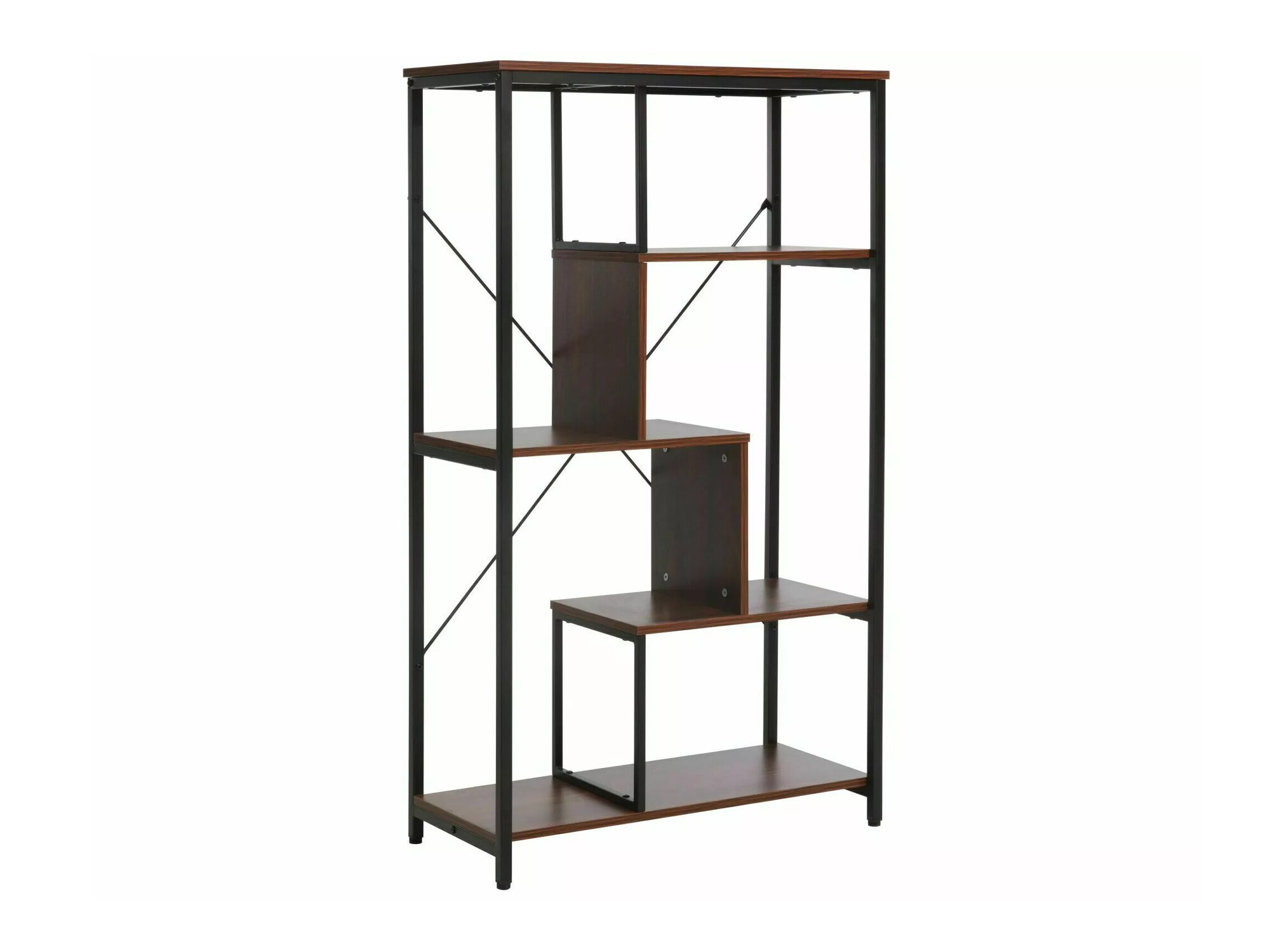 Estantería Detroit 235 (Nogal + Negro)