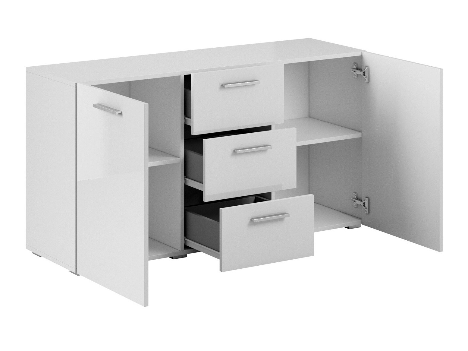 Cómoda Austin 333 (Blanco + Blanco brillante)