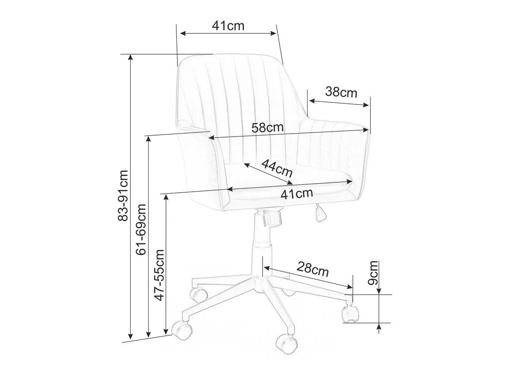 Silla de oficina Detroit 295 (Beige)