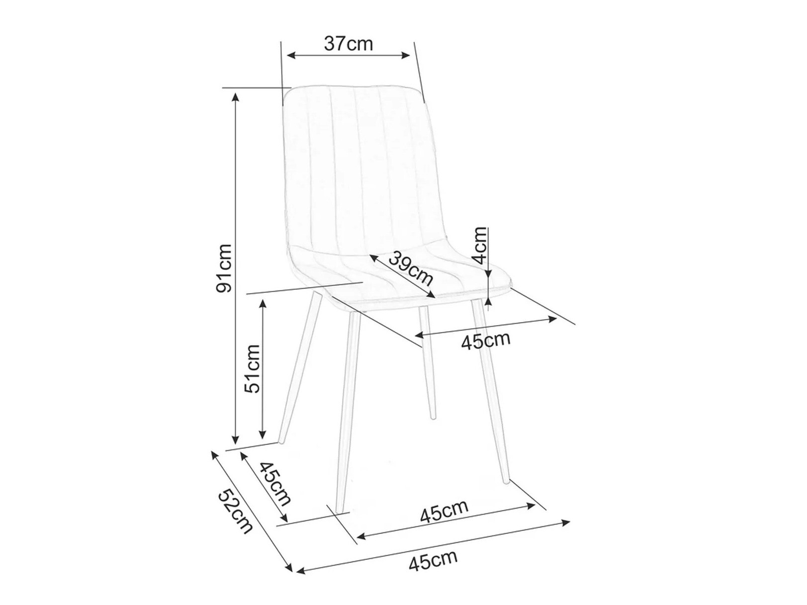 Silla Detroit 287 (Gris)