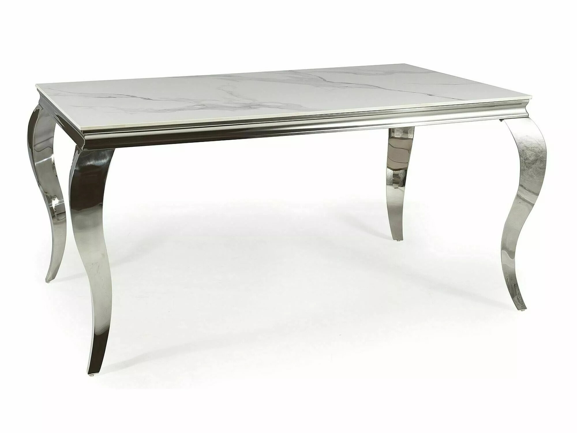 Mesa Detroit 323 (Plata + Mármol blanco)