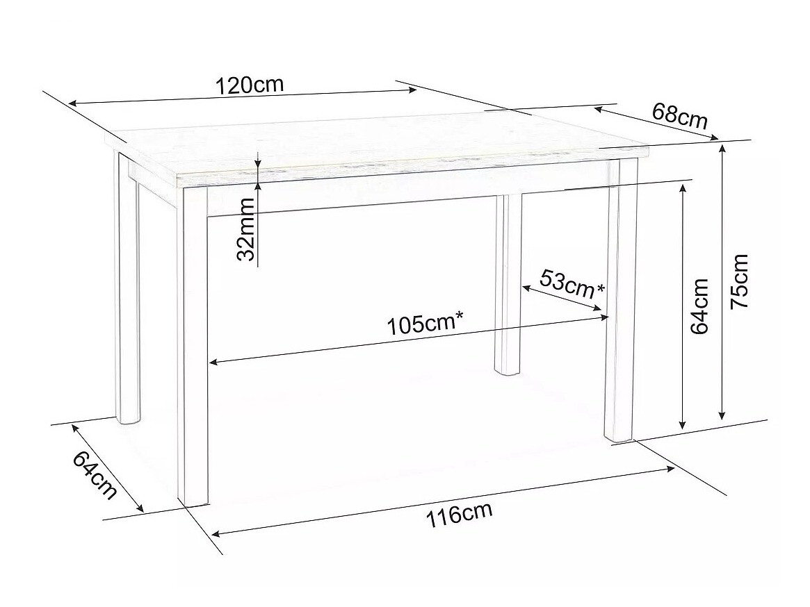 Mesa Detroit 345 (Roble Artisan + Negro)