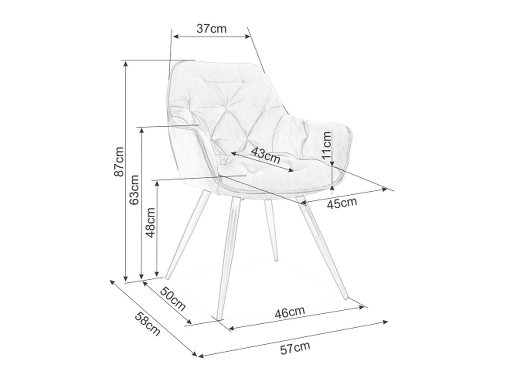 Silla Detroit 354 (Amarillo)