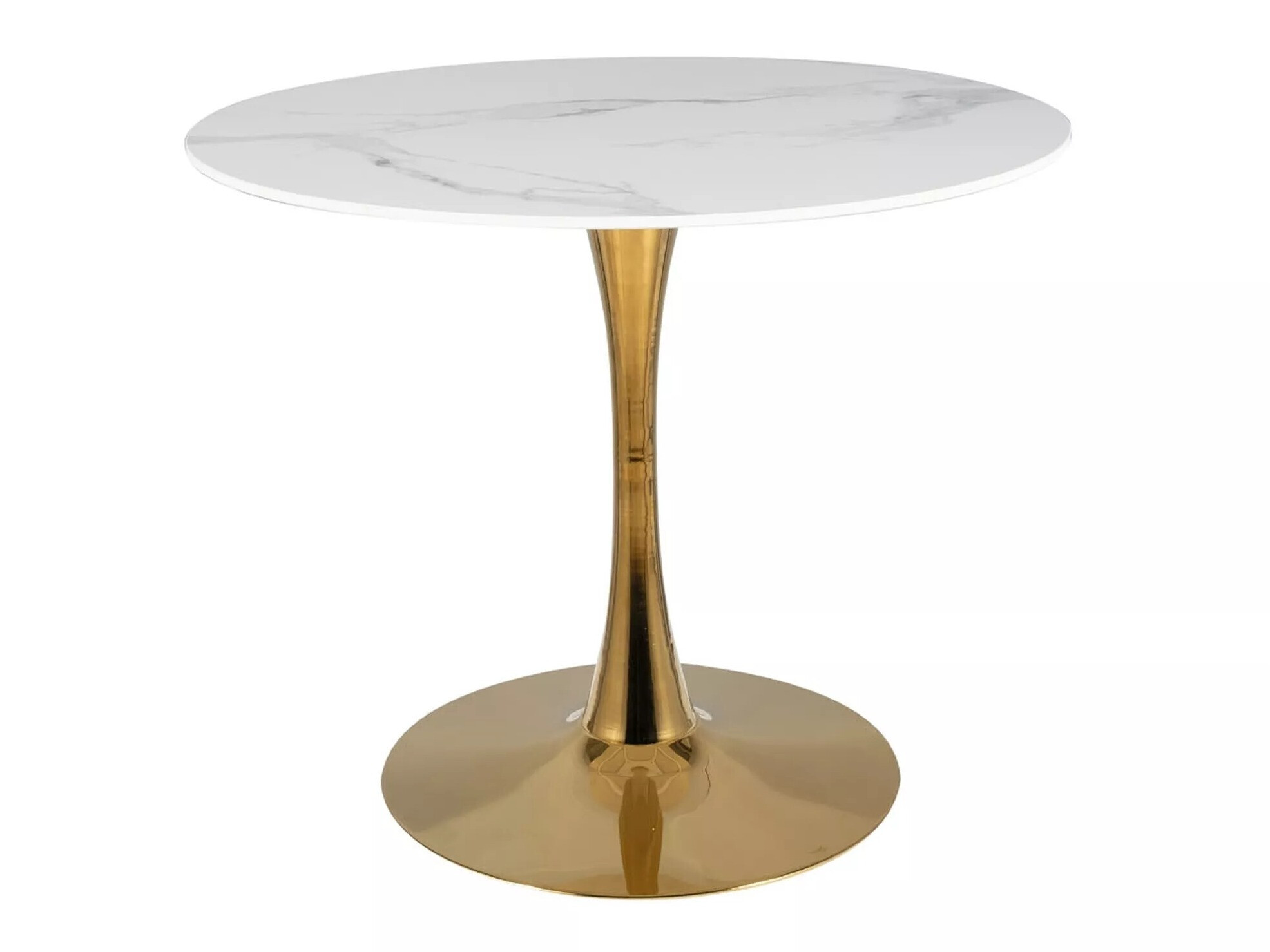 Mesa Detroit 378 (Mármol blanco + Dorado)