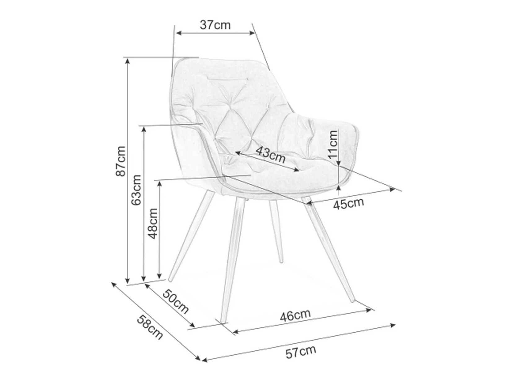 Silla Detroit 368 (Amarillo)
