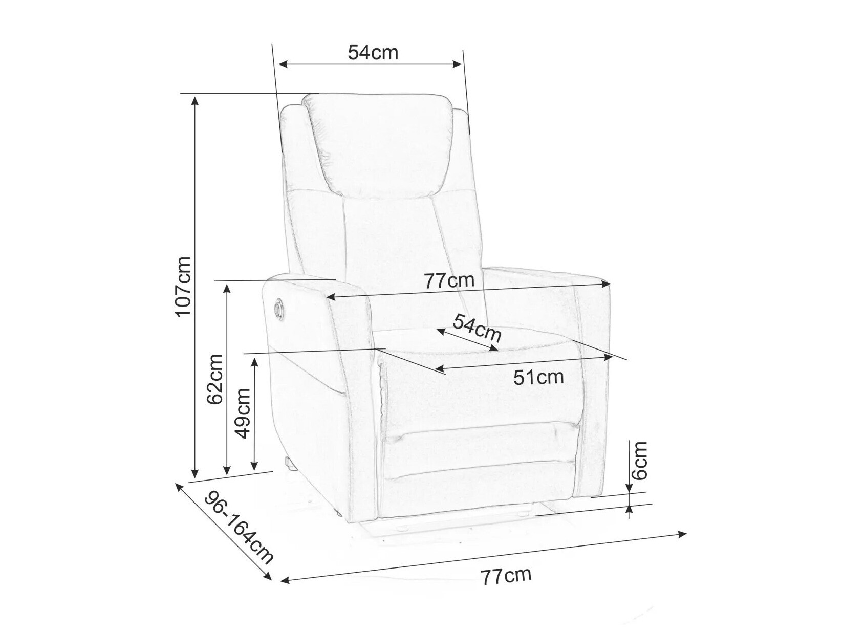 Sillón reclinable Detroit 384 (Beige)