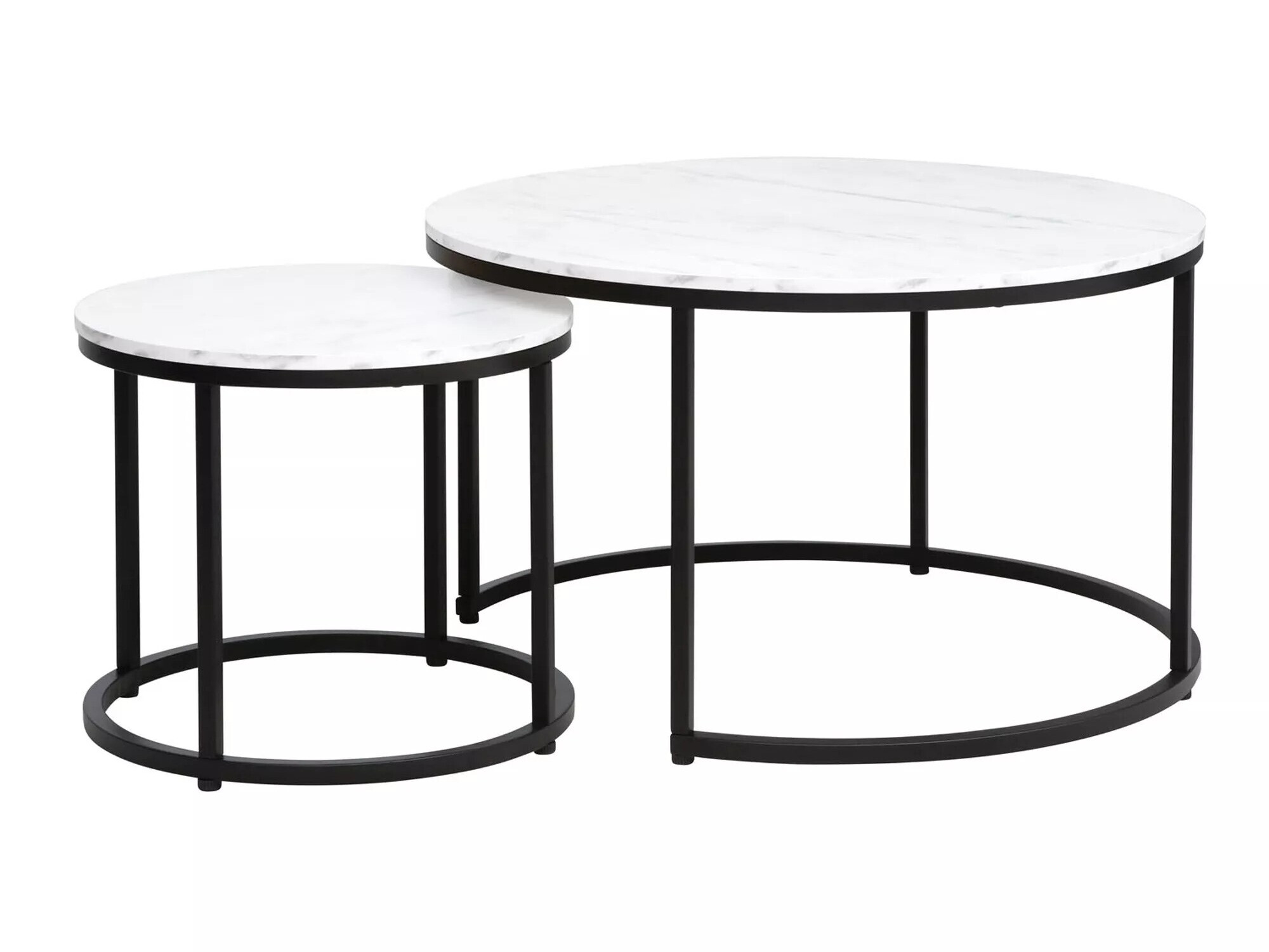 Conjunto mesa de centro Detroit 397 (Mármol blanco)