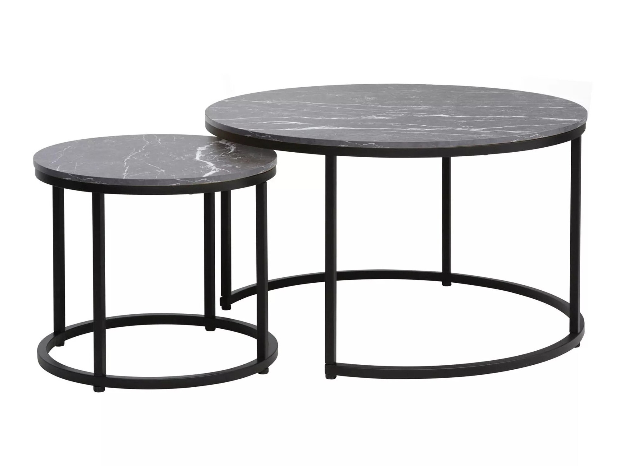 Conjunto mesa de centro Detroit 397 (Mármol negro)