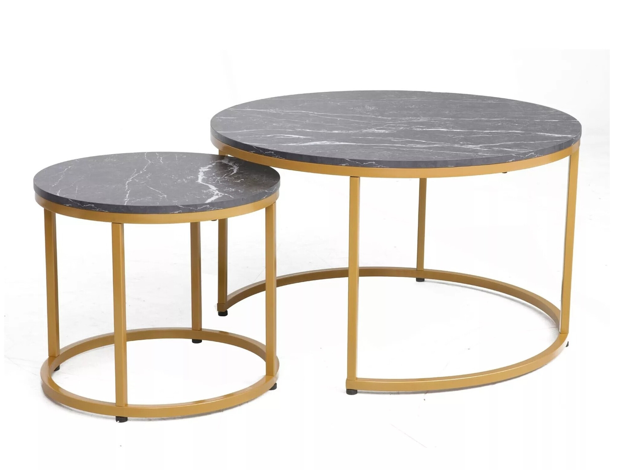 Conjunto mesa de centro Detroit 397 (Mármol negro)