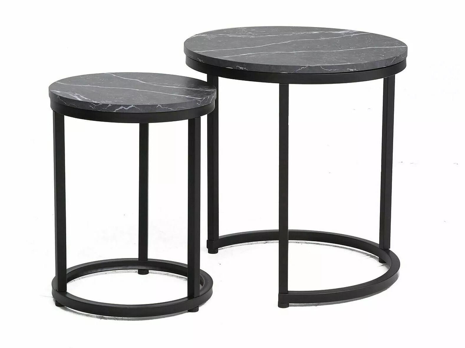 Conjunto mesa de centro Detroit 398 (Mármol negro)