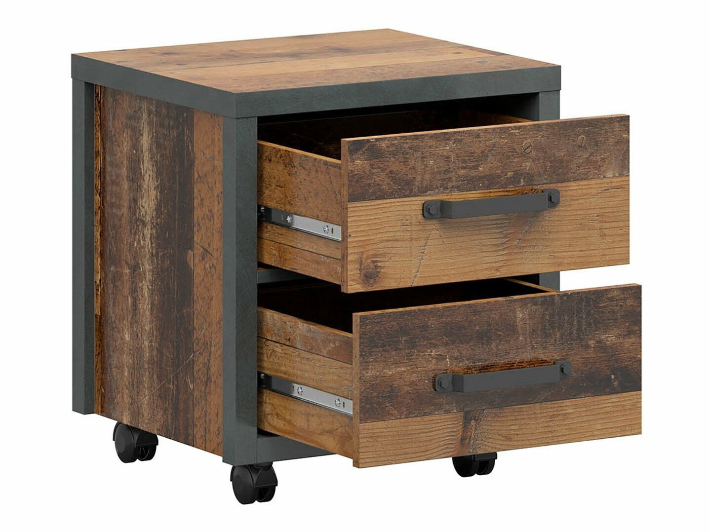 Mesilla de noche Belsera 103 (Marrón + Madera gris)