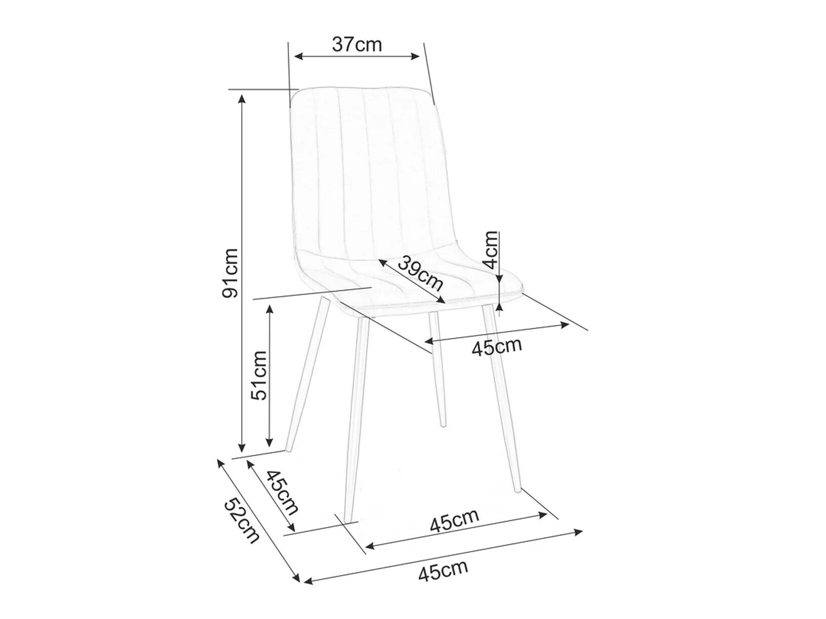 Silla Detroit 390 (Negro)