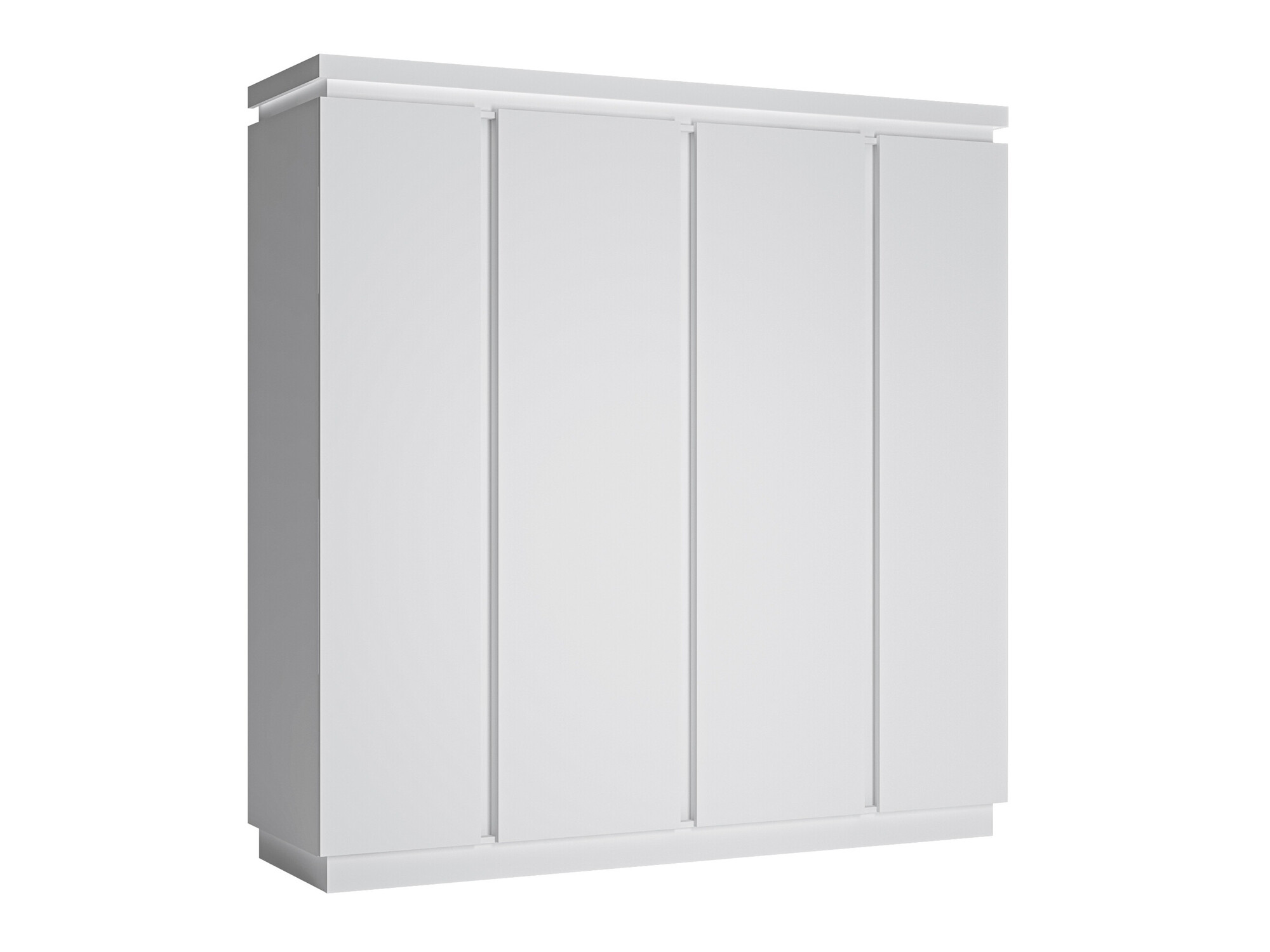 Armario Feldeli 116 (Blanco + Blanco brillante)