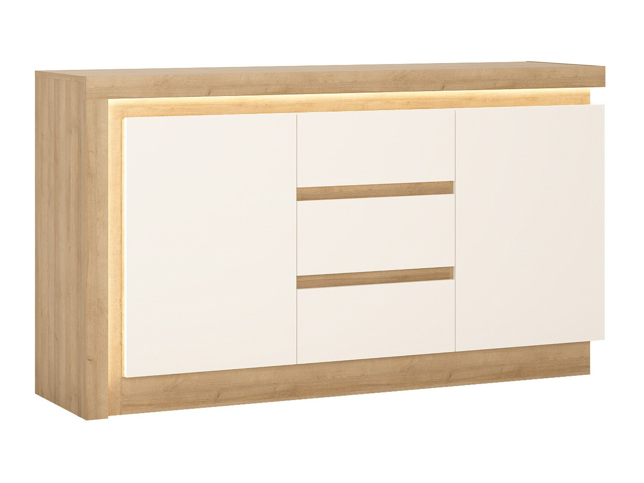 Cómoda Feldeli 103 (Blanco + Roble)