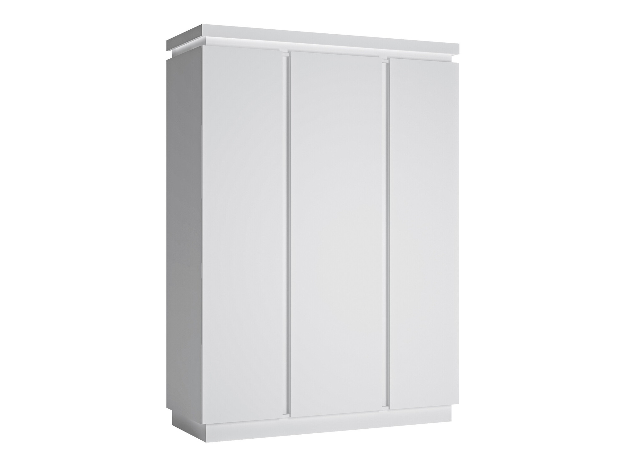 Armario Feldeli 115 (Blanco + Blanco brillante)