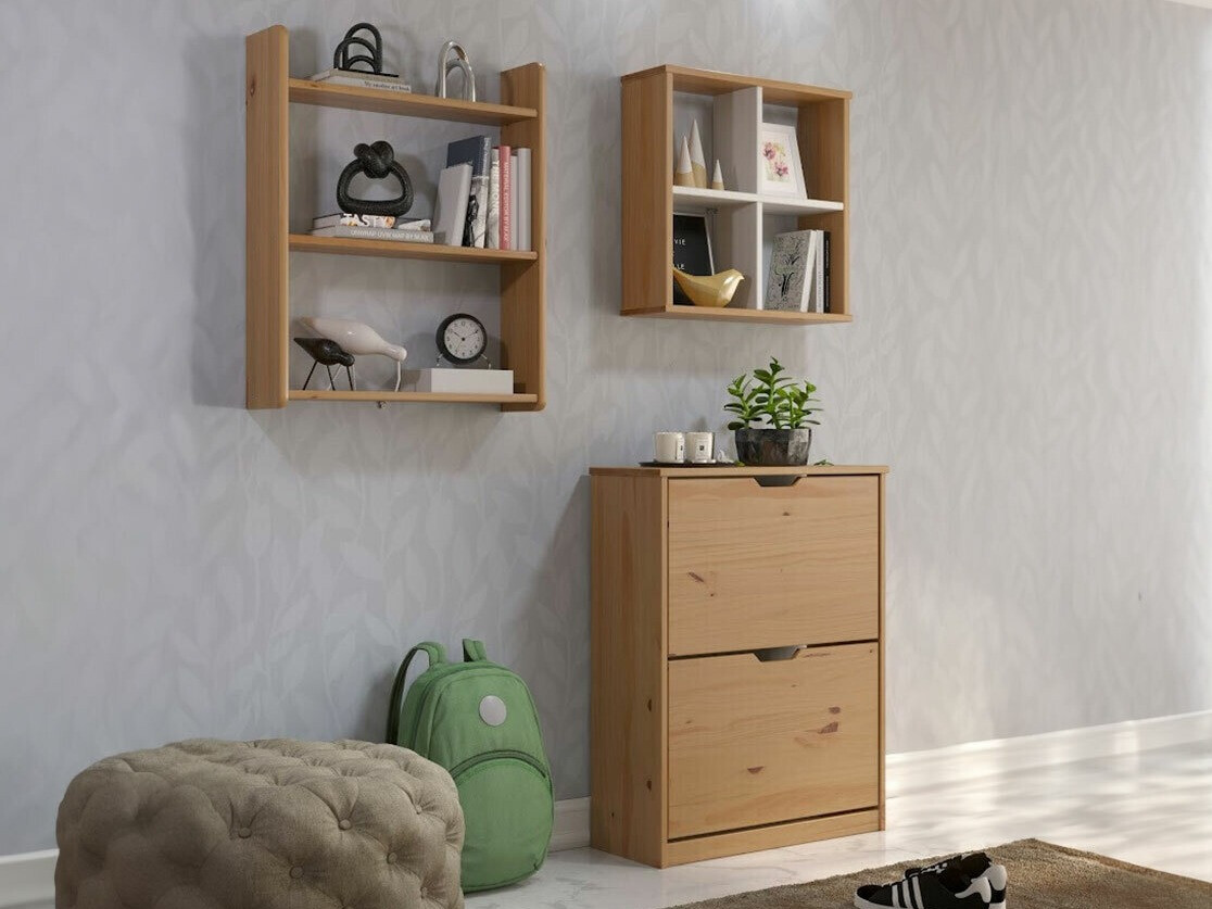 Conjunto de recibidor Indianapolis C113 (Miel de roble + Blanco)