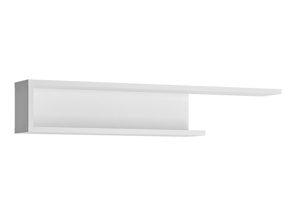 Estantería de pared Feldeli 109 (Blanco + Blanco brillante)