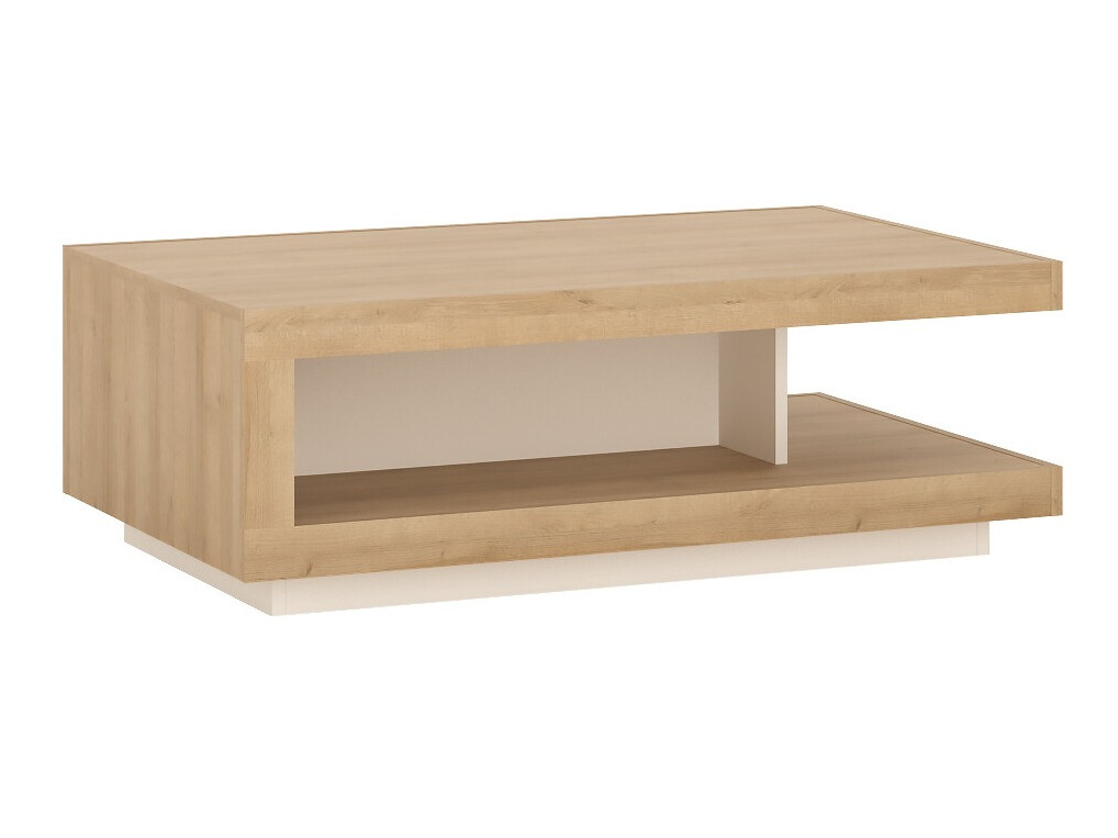 Mesa de centro Feldeli 105 (Riviera roble + Blanco)