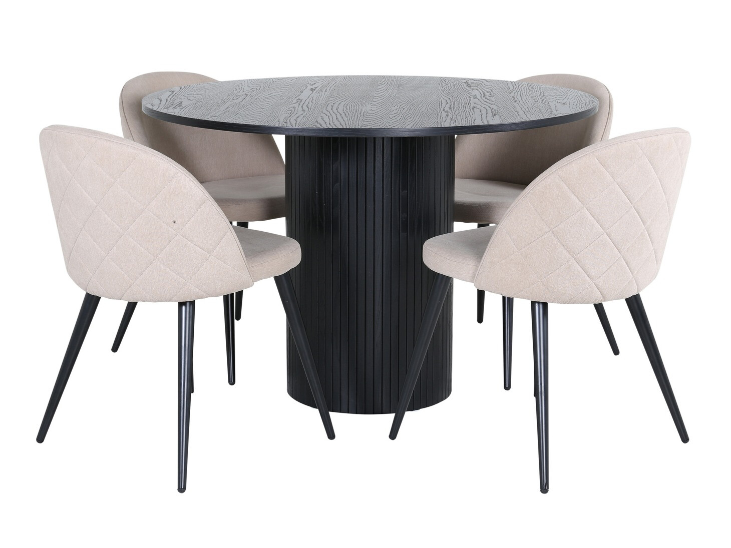 Conjunto de mesas y sillas para comedor Dallas 3070 (Beige + Negro)
