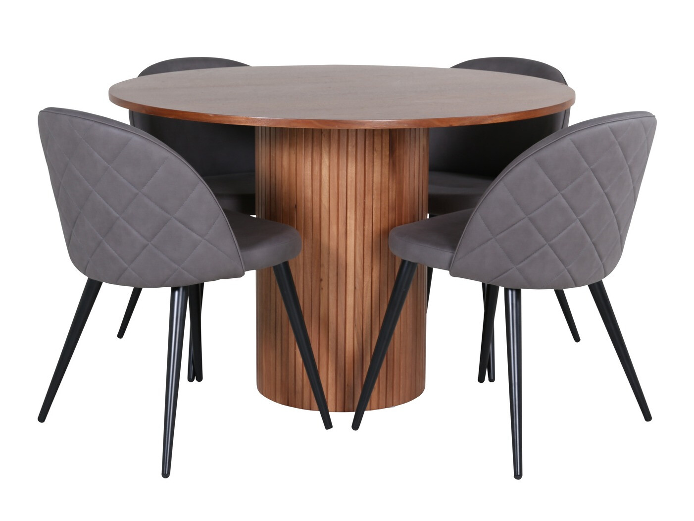 Conjunto de mesas y sillas para comedor Dallas 3071 (Gris + Negro)