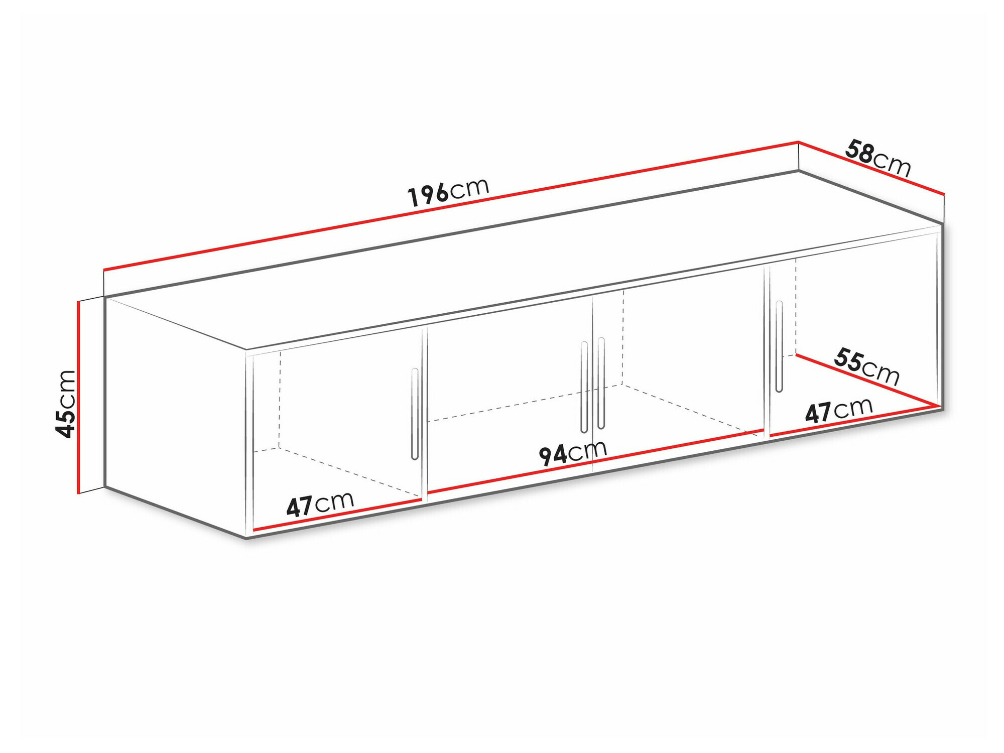 Aparador Dortivu 146 (Roble wellington)