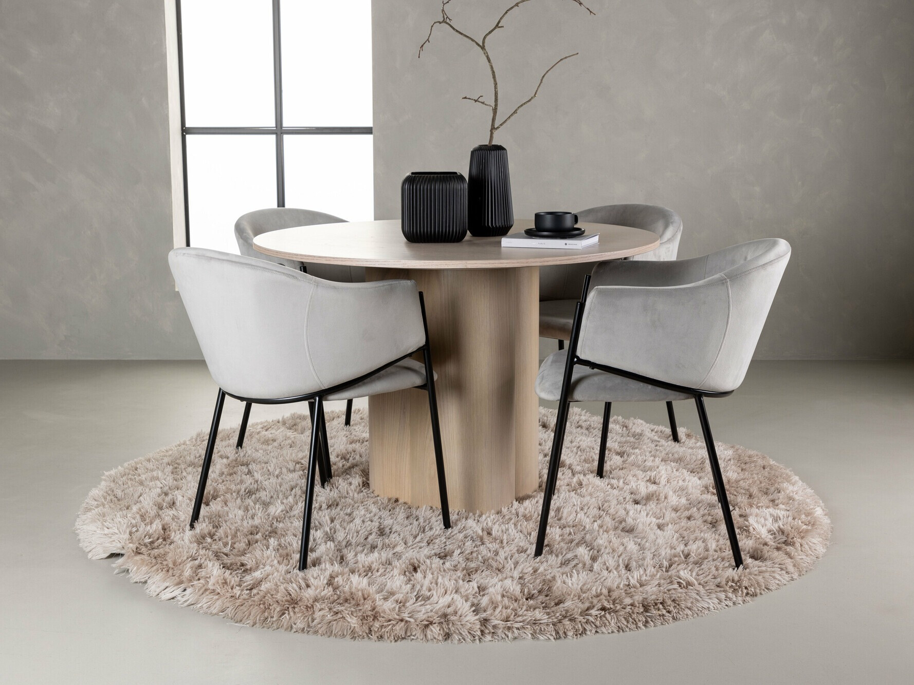 Conjunto de mesas y sillas para comedor Dallas 4440 (Luminoso madera)