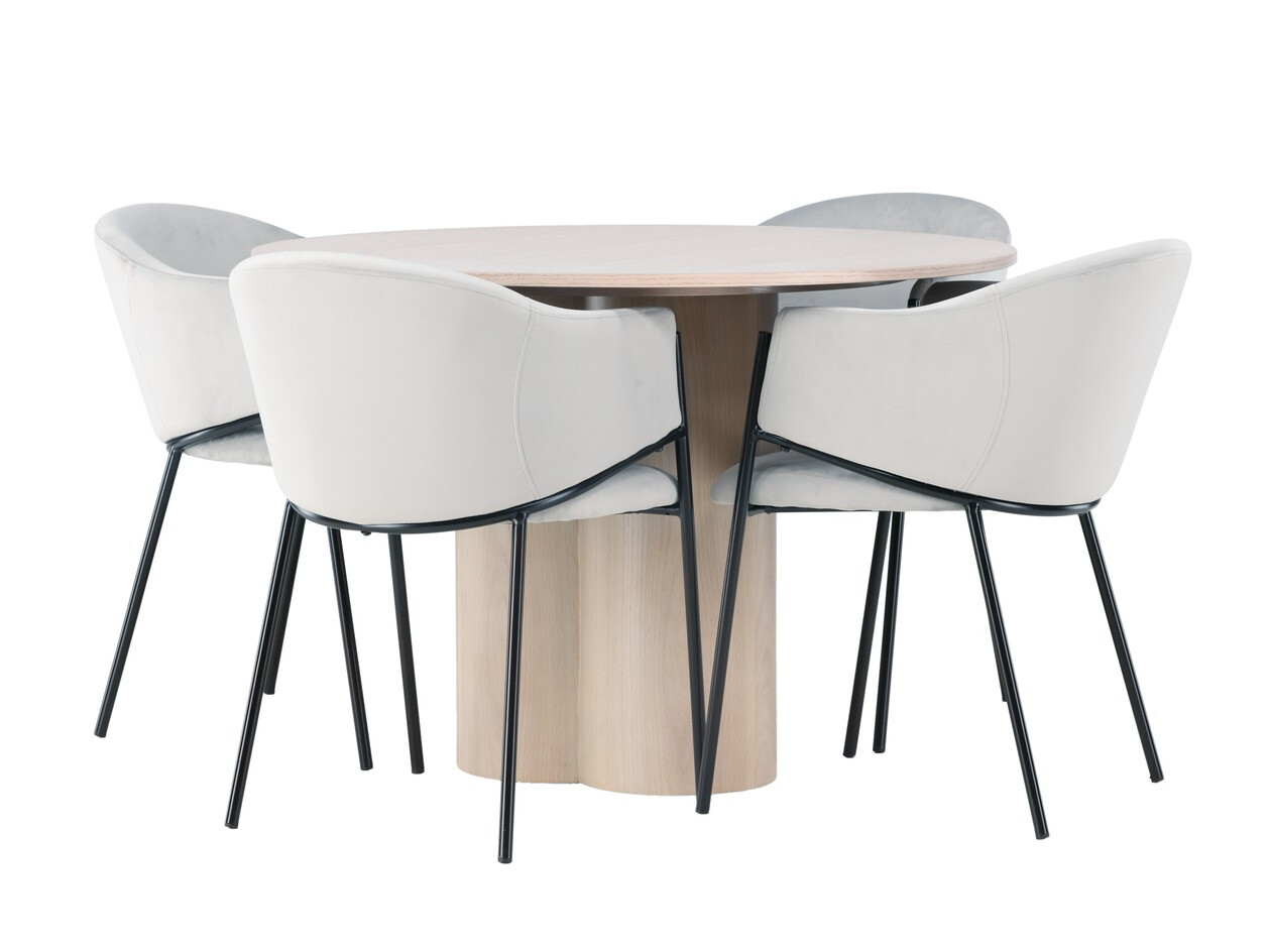 Conjunto de mesas y sillas para comedor Dallas 4440 (Luminoso madera)
