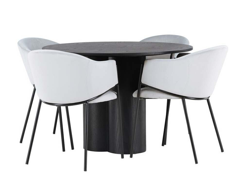 Conjunto de mesas y sillas para comedor Dallas 4440 (Negro)