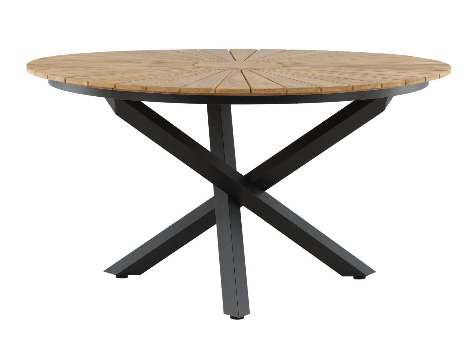 Mesa para exterior Dallas 5223 (Negro + Teca)