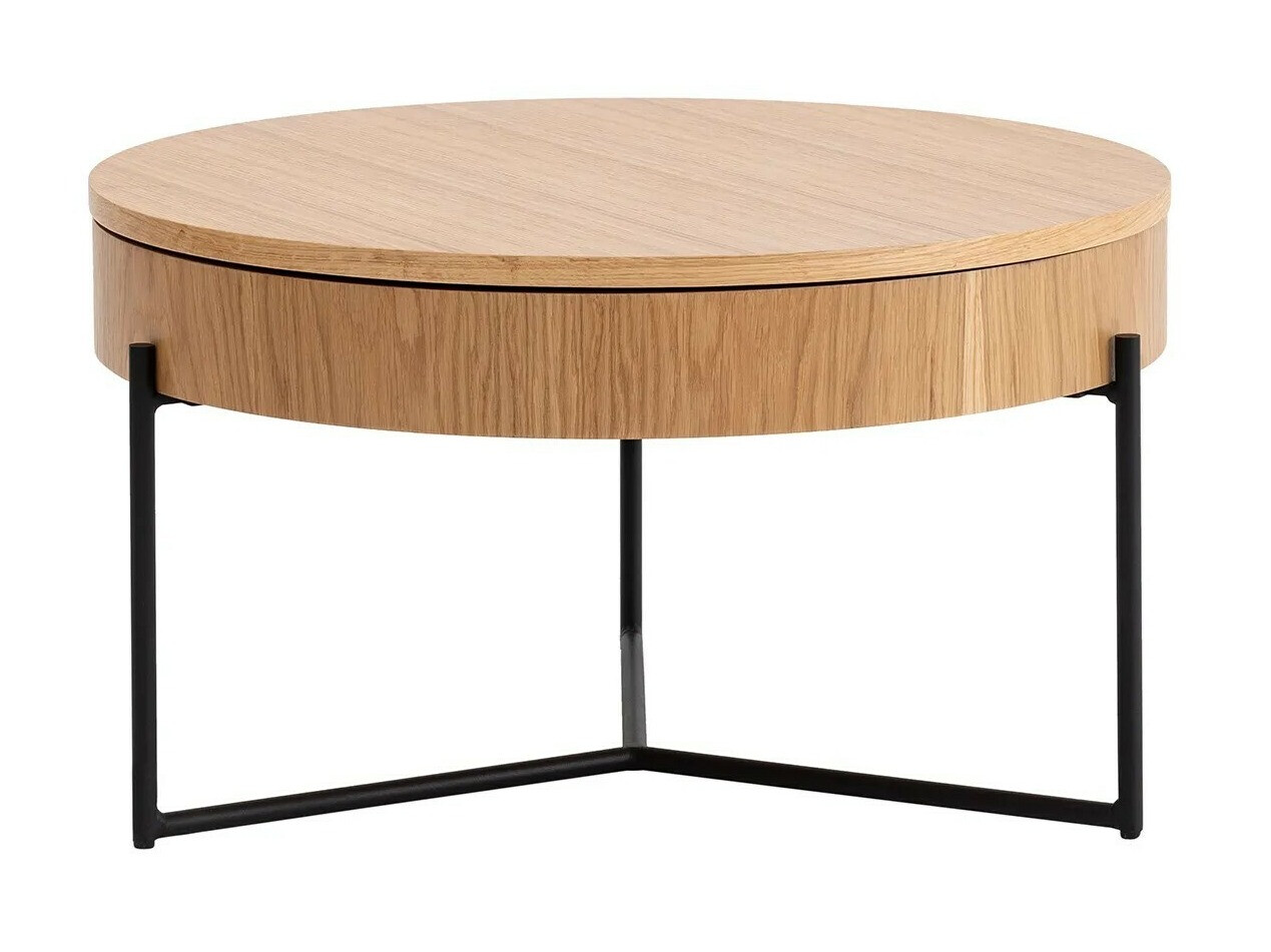 Conjunto mesa de centro Kailua 2133 (Luminoso madera + Negro)