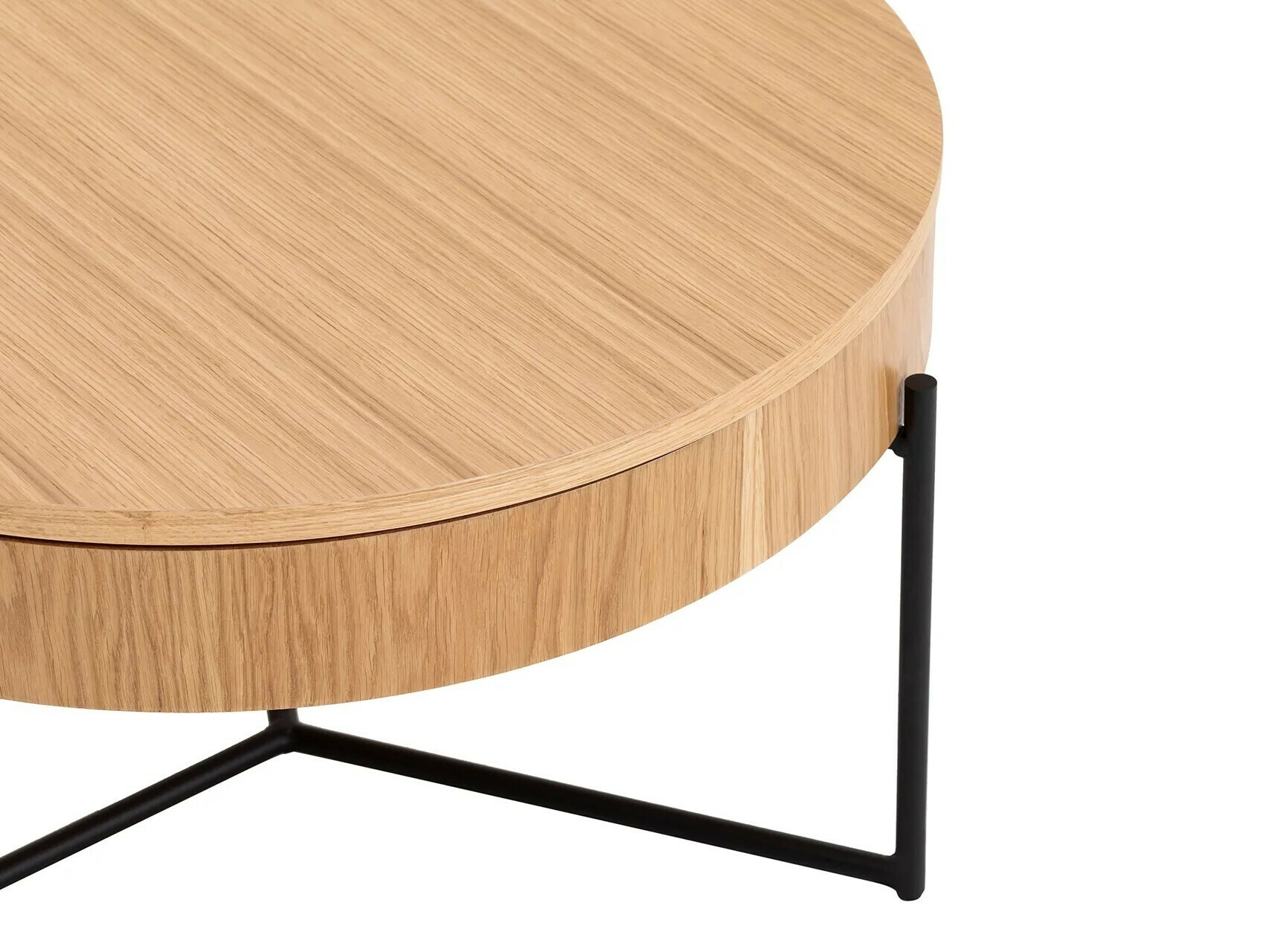 Conjunto mesa de centro Kailua 2133 (Luminoso madera + Negro)
