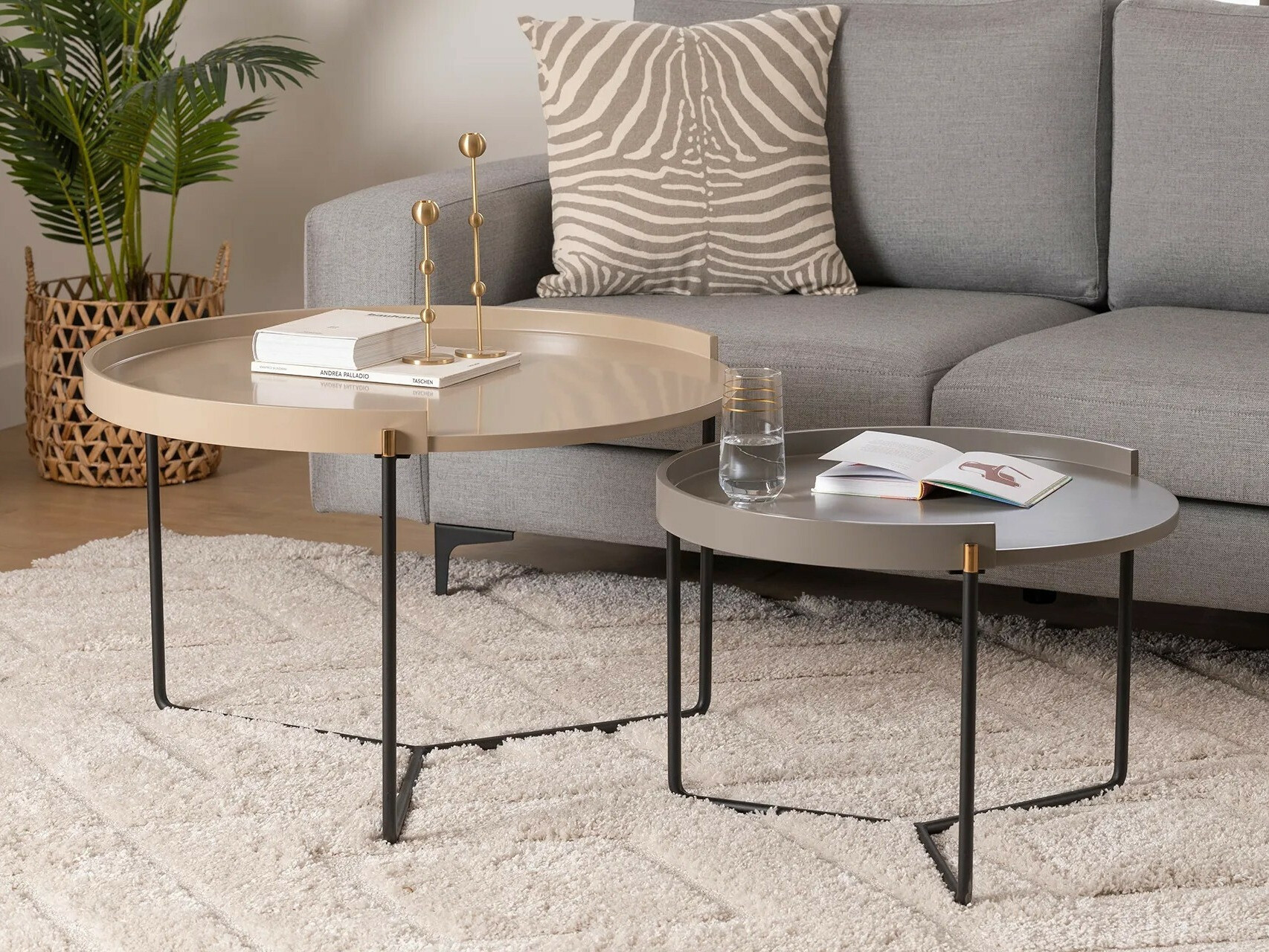 Conjunto mesa de centro Kailua 2135 (Beige + Taupe)