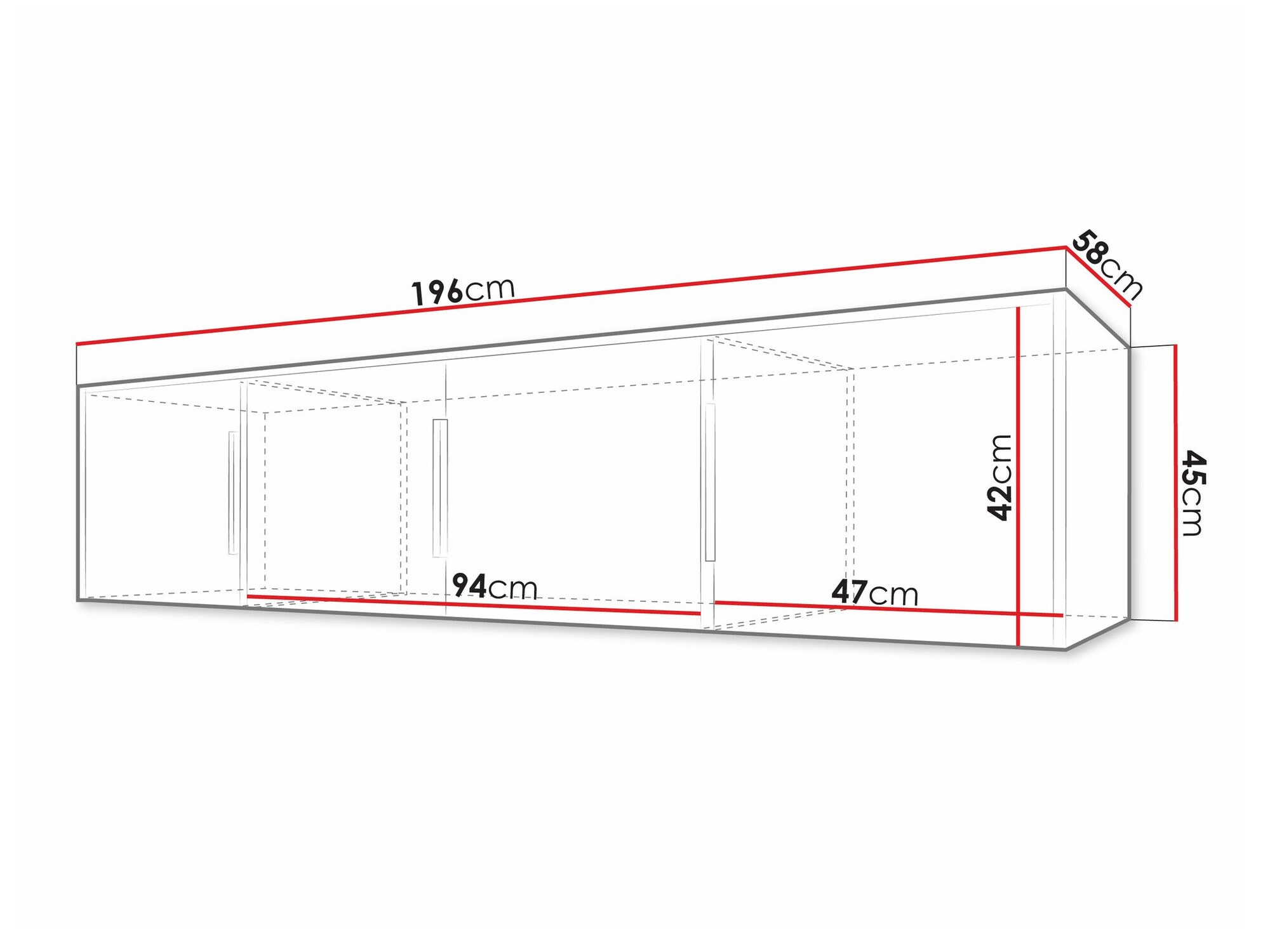 Aparador Enolevo 107 (Blanco + Roble wotan)