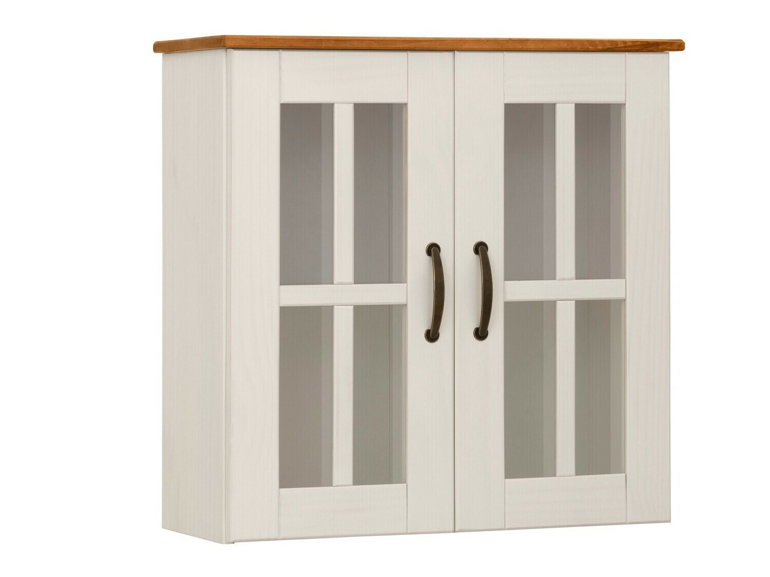 Armario de baño colgante Ophlevu 104 (Blanco + Miel de roble)