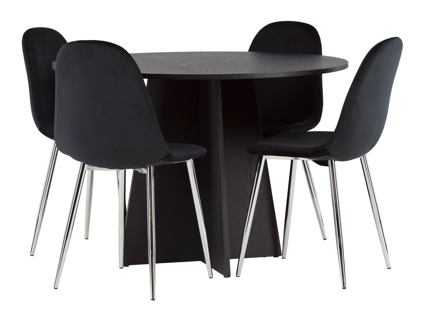 Conjunto de mesas y sillas para comedor Dallas 4454 (Negro)