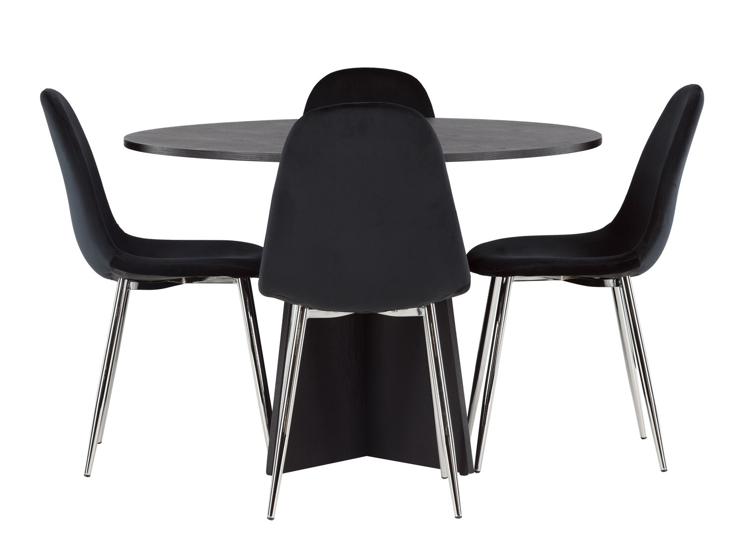 Conjunto de mesas y sillas para comedor Dallas 4454 (Negro)